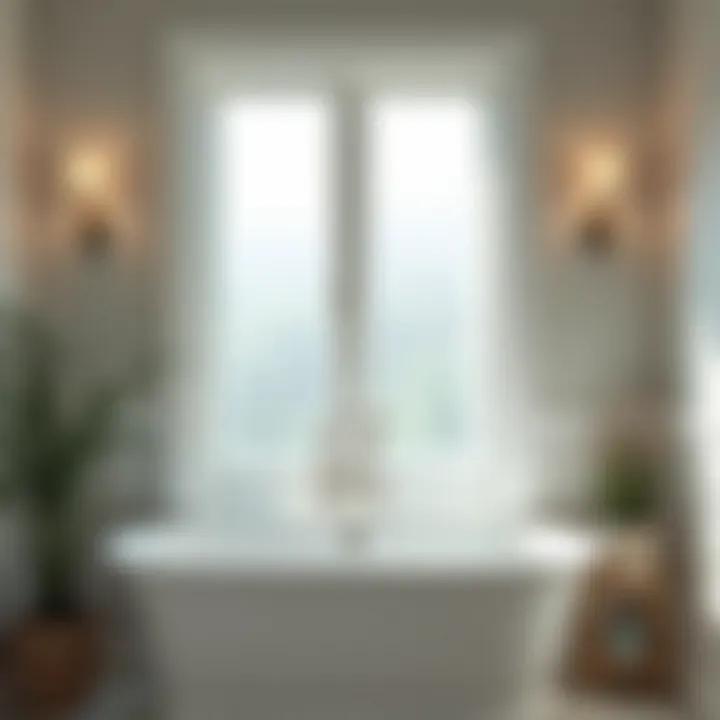 Elegant frosted bathroom window film enhancing privacy