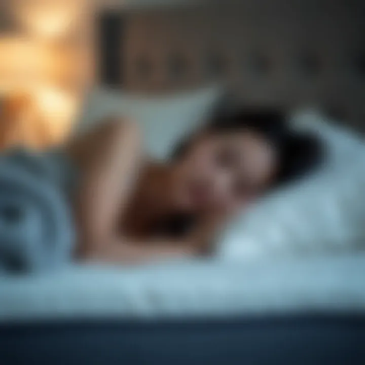 Person enjoying a restful sleep on a gel memory foam mattress