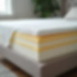 Cross-section of a gel memory foam mattress showcasing its layers