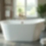 Sparkling clean acrylic bathtub after using natural cleaning solution