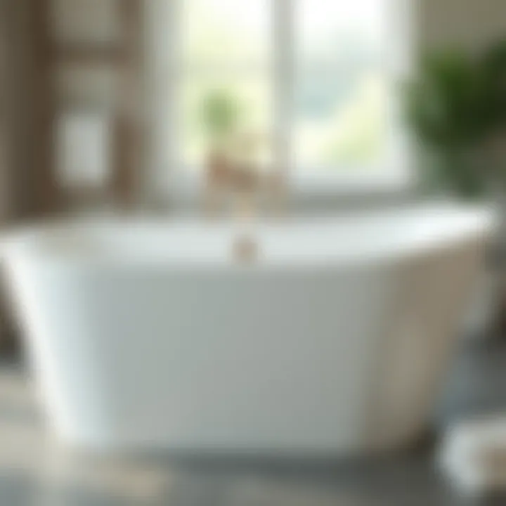 Sparkling clean acrylic bathtub after using natural cleaning solution