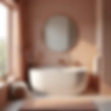 Tranquil bathroom featuring a harmonious color palette inspired by French Bulldogs