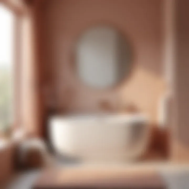 Tranquil bathroom featuring a harmonious color palette inspired by French Bulldogs