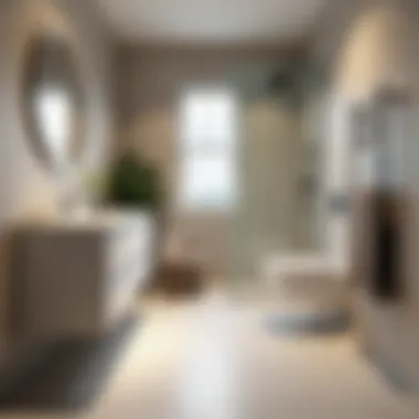 Stylish Bathroom with Integrated Non-Skid Tiles Stylish bathroom design with integrated non-skid tiles