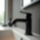 Elegant matte black bathroom faucet with modern design