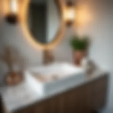 Stylish bathroom design incorporating a 10 inch sink