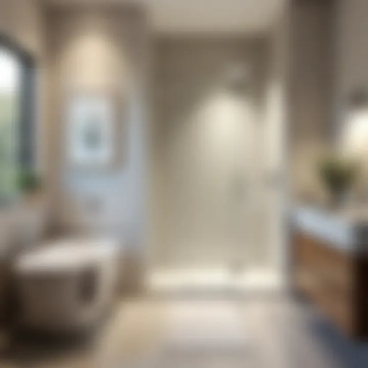 Stylish bathroom featuring Sterling bath door enhancing visual appeal