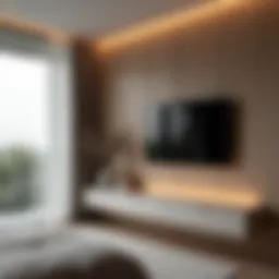 Modern floating cabinet with sleek design