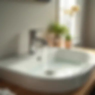 Illustration of a clean bathroom sink emphasizing hygiene