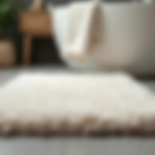 Luxurious fibers of a super soft bath rug