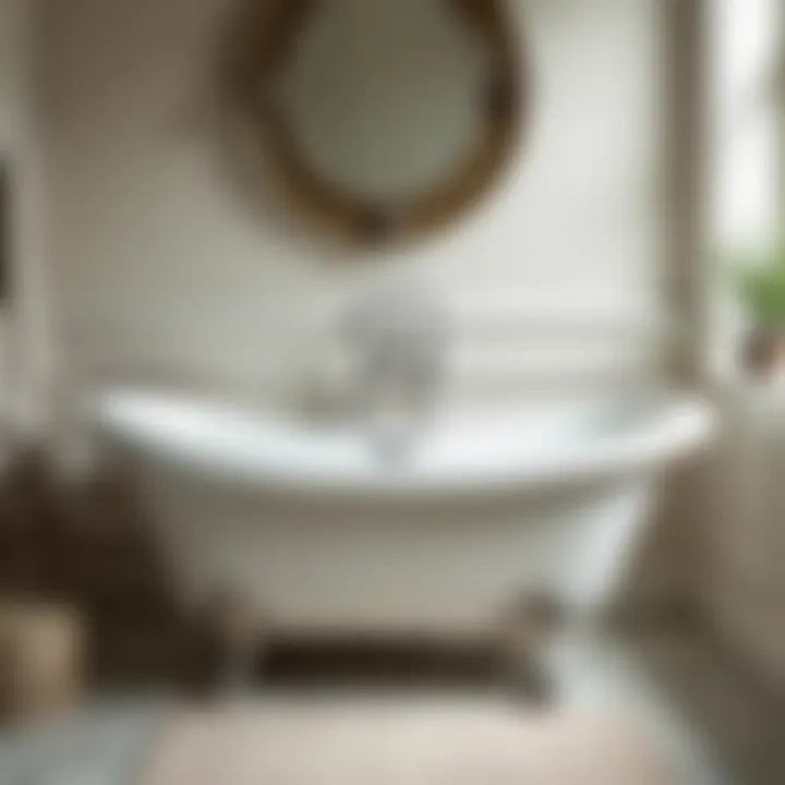 Elegant refurbished clawfoot bathtub showcasing vintage charm