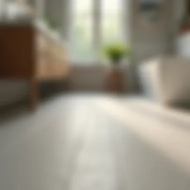 Close-up view of textured vinyl flooring in a bathroom